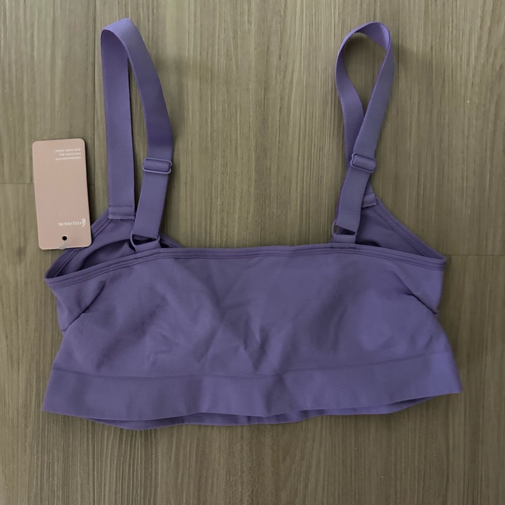 Feelingirl Smooth Seamless Comfort Wireless Bra  - light purple Large - Picture 4 of 5